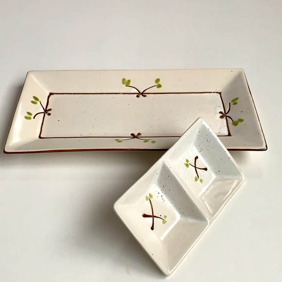 NWB Japanese Minoya Platter & Dipping Set Entertaining Home - Picture 8 of 13